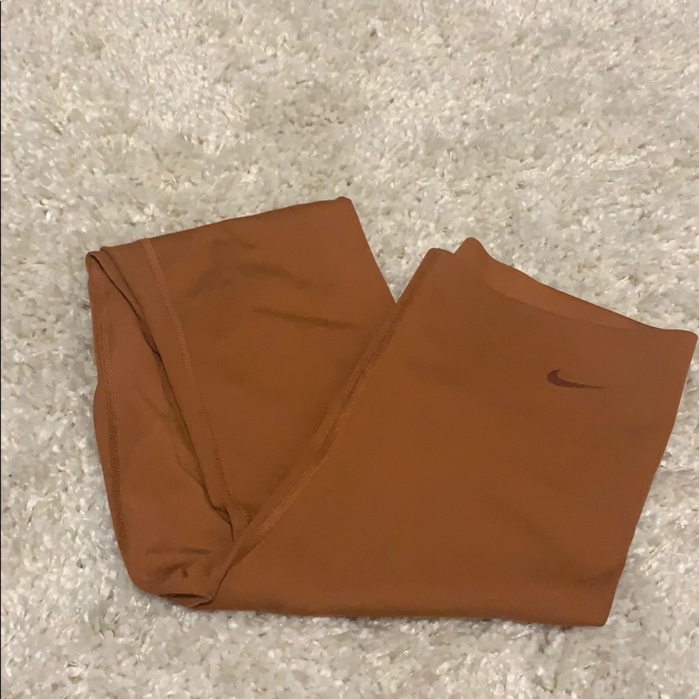 burnt orange dri fit nike leggings